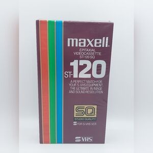Vtg Maxell ST-120 Studio Quality VHS tape‎ Sealed